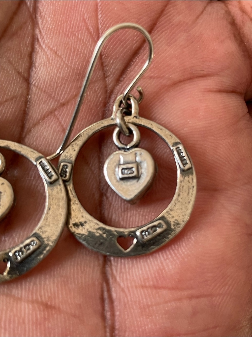 Sterling Silver & Opal Earrings - Picture 4 of 5